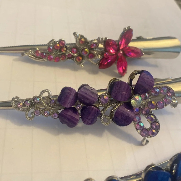 Vintage duck bill hair clips total of 3 - Picture 7 of 8